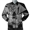 FUNSTUFFPRINT Hawaii Turtle Hibiscus Polynesian Vintage Bomber Jacket