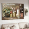 Vintage Kitchen Daisy Flower Today I Choose Joy Canvas Wall Art - Christian Poster - Religious Wall Decor