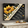 Sunflower On Piano God Says You Are Canvas Wall Art - Christian Poster - Religious Wall Decor