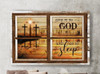 Orange Sunset Beautiful Lake Give It To God And Go To Sleep Canvas Wall Art - Christian Poster - Religious Wall Decor