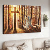 Magic Forest Walking With Jesus Infinite Halo Lamb Of God Canvas Wall Art - Jesus Canvas Pictures - Christian Wall Posters