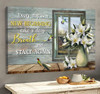 Lily Flower Hummingbird Everyday Is A New Beginning Canvas Wall Art - Christian Poster - Religious Wall Decor