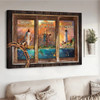 Jesus Painting Lighthouse Drawing Cross Way Maker Canvas Wall Art - Jesus Canvas Pictures - Christian Wall Posters