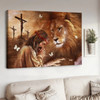 Jesus Drawing Lion King Pray For Healing Canvas Wall Art - Jesus Canvas Pictures - Christian Wall Posters