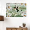 I Am God Hummingbird Canvas Wall Art - Christian Poster - Religious Wall Decor