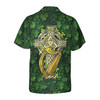 Saint Patrick's Day Shamrock Celtic Cross Harp Irish Hawaiian Shirt