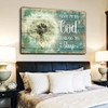 Dandelion Give It To God And Go To Sleep Canvas Wall Art - Christian Poster - Religious Wall Decor