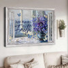 Balloon Flower Crystal Vase Butterfly Just Have Faith Canvas Wall Art - Christian Poster - Religious Wall Decor
