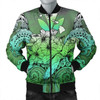 FUNSTUFFPRINT Hawaii Turtle Wave Polynesian Bomber Jacket – Hey Style Green – AH – J4R Bomber Jacket
