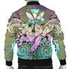 FUNSTUFFPRINT Hawaii Turtle Wave Polynesian Bomber Jacket – Hey Style Yellow – AH – J4R Bomber Jacket
