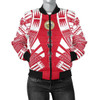 FUNSTUFFPRINT Hawaii Women Bomber Jacket – Polynesian Tattoo Flag – BN0110 Bomber Jacket