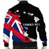 FUNSTUFFPRINT Hawaiian Flag Hawaii Map Nei Polynesian Bomber Jacket – Classic Style – J5R Bomber Jacket