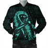 FUNSTUFFPRINT Hawaii Turtle Hibiscus Polynesian Vintage Bomber Jacket