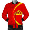 FUNSTUFFPRINT Hawaiian Mauna Kea Polynesian Men’s Bomber Jacket – Circle Style – Black – AH – J9 Bomber Jacket