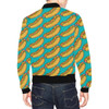 FUNSTUFFPRINT Hot Dog Print Pattern Mens Bomber Jacket