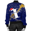 FUNSTUFFPRINT Indiana Christmas Coat Of Arms Women Bomber Jacket X Style J78 Bomber Jacket