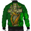 FUNSTUFFPRINTI Ireland Celtic Men’s Bomber Jacket – Ireland Coat Of Arms with Shamrock Patterns – BN18 Bomber Jacket