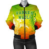 FUNSTUFFPRINTI Kanaka Maoli Polynesian Women’s Bomber Jacket – Turtle Style – AH J9 Bomber Jacket