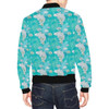 FUNSTUFFPRINTI Koi Fish Lotus Pattern Print Mens Bomber Jacket