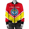 FUNSTUFFPRINTI Kosovo Coat Of Arms Women Bomber Jacket Lucian Style JW5 Bomber Jacket