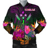 FUNSTUFFPRINTI Kosrae Men’s Bomber Jacket – Summer Hibiscus – BN15 Bomber Jacket