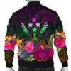 FUNSTUFFPRINTI Kosrae Men’s Bomber Jacket – Summer Hibiscus – BN15 Bomber Jacket