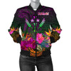 FUNSTUFFPRINTI Kosrae Personalised Women’s Bomber Jacket – Summer Hibiscus – BN15 Bomber Jacket