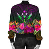FUNSTUFFPRINTI Kosrae Personalised Women’s Bomber Jacket – Summer Hibiscus – BN15 Bomber Jacket