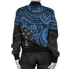FUNSTUFFPRINTI Kosrae Polynesian Bomber Jacket (Women) – Blue Turtle – BN15 Bomber Jacket