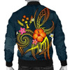 FUNSTUFFPRINTI Kosrae Polynesian Men’s Bomber Jacket – Legend of Kosrae (Blue) – BN15 Bomber Jacket