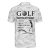 Golf Instructions Triangle And Camouflage Pattern Polo Shirt, Short Sleeve Men Polo Shirt, Best Gift For Men Golfers