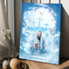 Walking With Jesus, Blue Sky, Beautiful Heaven Canvas Wall Art - Christian Wall Posters - Religious Wall Decor