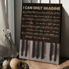 Vintage Piano Music Sheet I Can Only Imagine Canvas Wall Art - Christian Wall Posters - Religious Wall Decor