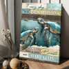 Turtle Deep Ocean Every Day Is A New Beginning Canvas Wall Art - Christian Wall Posters - Religious Wall Decor
