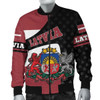 FUNSTUFFPRINTI Latvia Bomber Jacket – Flag and Valknut Symbols A31 Bomber Jacket