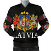 FUNSTUFFPRINTI Latvia-United Men’s Bomber Jacket A27 Bomber Jacket