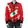 FUNSTUFFPRINTI Lebanon Christmas Coat Of Arms Women Bomber Jacket X Style J78 Bomber Jacket