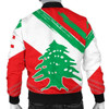 FUNSTUFFPRINTI Lebanon Men’s Bomber Jacket – Lebanon Flag Polygon Style – BN1524 Bomber Jacket
