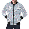 FUNSTUFFPRINTI Llama Pattern Print Mens Bomber Jacket