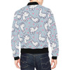 FUNSTUFFPRINTI Llama Pattern Print Mens Bomber Jacket