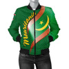 FUNSTUFFPRINTI Mauritania Women’s Bomber Jacket – Mauritania Flag and Coat Of Arms – BN18 Bomber Jacket