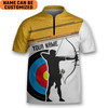 Custom Personalized Love Archery And Beer Shooter Archery Jersey Zipper Shirt