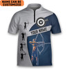 Custom Personalized 3D Unisex Archery Team Player Uniform Shooter Archery Jersey Zipper Shirt