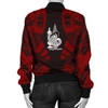 FUNSTUFFPRINTI New Caledonia Women Bomber Jacket – Polynesian Tattoo Red – BN0110 Bomber Jacket