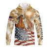 FUNSTUFFPRINT   American Horse, One Nation Under God   3D Hoodie and Zip Hoodie