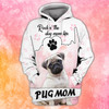 FUNSTUFFPRINT Pug Mom  3D Hoodie and Zip Hoodie