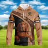 FUNSTUFFPRINT Redbone Coonhound  3D Hoodie and Zip Hoodie