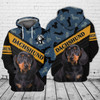 FUNSTUFFPRINT  Love Dachshund    3D Hoodie and Zip Hoodie