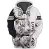 FUNSTUFFPRINT Love Tiger, White Tiger, Tiger Mom And Baby  3D Hoodie and Zip Hoodie