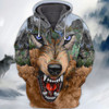 FUNSTUFFPRINT Full Print - Wolf  3D Hoodie and Zip Hoodie